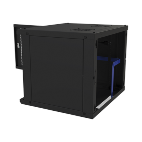 Gabinete de Pared Fijo, Puerta Perforada, con Rack de 19in, 9 Unidades de Rack