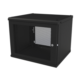 Gabinete de Pared Fijo, Puerta Perforada, con Rack de 19in, 9 Unidades de Rack