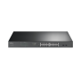 Switch JetStream de 16 puertos 10/100/1000Mbps y PoE af/at, 2 puertos SFP hasta 192W.