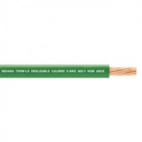 Cable Eléctrico 10 awg  color verde,Conductor de cobre suave cableado. Aislamiento de PVC, auto-extinguible.BOBINA de 100 MTS