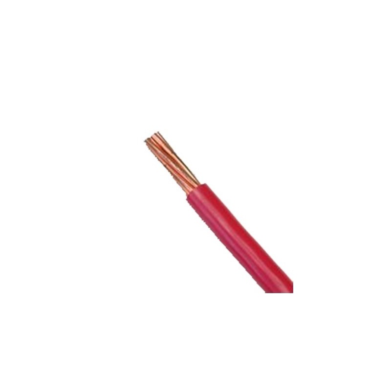 Cable Eléctrico 10 awg  color rojo,Conductor de cobre suave cableado. Aislamiento de PVC, auto extinguible. BOBINA 100 MTS