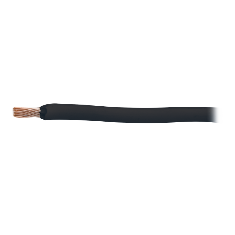 Cable Eléctrico 18 awg  color negro, Conductor de cobre suave cableado. Aislamiento de PVC, auto-extinguible.BOBINA de 100