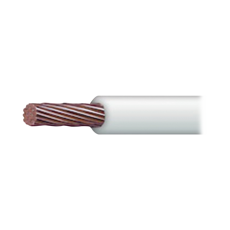 Cable Eléctrico 18 awg  color blanco, Conductor de cobre suave. Aislamiento de PVC, auto-extinguible. BOBINA de 100 MTS