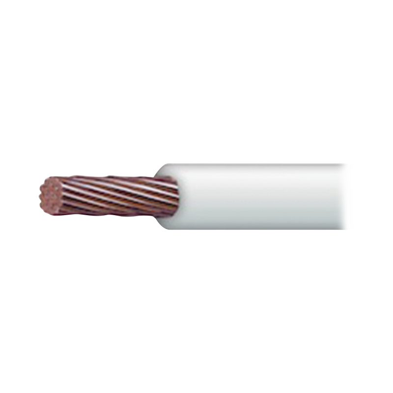 Cable Eléctrico 18 awg  color blanco, Conductor de cobre suave. Aislamiento de PVC, auto-extinguible. BOBINA de 100