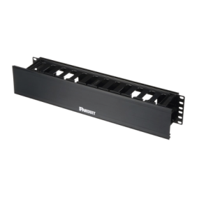 Organizador de Cables Horizontal PatchLink, Sencillo (Solo Frontal), Con Tapa Extendida, Para Rack de 19in, 2UR