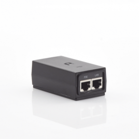 Adaptador PoE Ubiquiti de 24 VDC, 0.5 A con puerto Gigabit, compatible con airGateway