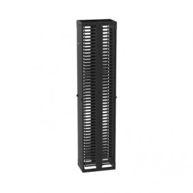 Organizador Vertical PatchRunner™, Doble (Frontal y Posterior), Para Rack Abierto de 45 Unidades, 12in de Ancho, Color Negro