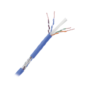 Bobina de cable de 305 metros Cat6+, CM, CALIBRE 23 ALTO RENDIMIENTO, ETL,UL, color azul, super flexible, para aplicaciones de video vigilancia, video HD, y redes de datos. Uso interior.