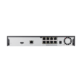 NVR 8 Megapíxel / 8 canales / H.265 / P2P Wisenet / 8 puertos