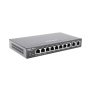 Router administrable , 6 puertos LAN  y 2 puertos LAN/WAN POE+ af/at gigabit hasta 110w, 1 puertos LAN/WAN gigabit y 1 Puerto