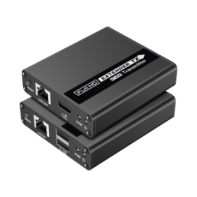 Kit extensor KVM (HDMI y USB) | 40m 4k@30Hz 40m | 1080P@60Hz | Cat 6, 6a y 7 | CERO LATENCIA | HDR | Salida Loop | Uso 24/7 | Salida de audio de 3.5mm | Transmite el Video y Controla tu DVR vía USB a distancia.