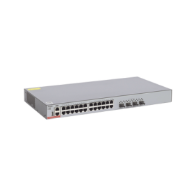 Switch Administrable Capa 3 con 24 puertos Gigabit + 4 SFP+ para fibra 10Gb, gestión gratuita desde la nube.