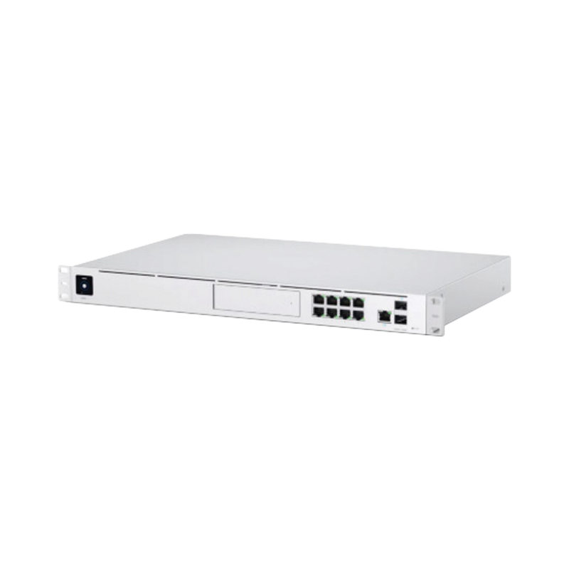 UniFi OS Console: Dream Machine Pro, con 1 puerto WAN Gigabit RJ45, 1 puerto WAN 10G SFP+ / 8 puertos LAN Gigabit RJ-45, y una bahía de HDD 3.5" (No incluye HDD), Integra todas las aplicaciones UniFi