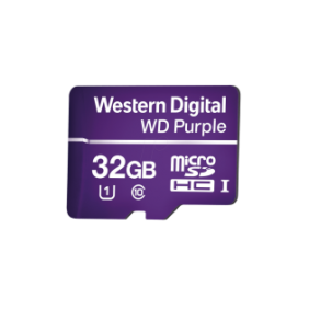 Memoria microSD de 32GB PURPLE, Especializada Para Videovigilancia, 10 VECES MAYOR DURACIÓN, 3 AÑOS