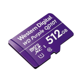 Memoria microSD de 512 GB PURPLE, Especializada Para Videovigilancia, 10 VECES MAYOR DURACIÓN, 3 AÑO