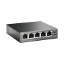 Switch Escritorio No Administrable de 5 puertos 10/100/1000 Mbps / Con 4 puertos PoE 802.3af/at de hasta 65 W / PoE Extendido hasta 250 metros