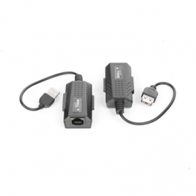 Kit extensor USB por cable UTP Cat 5 / 5e / 6 para Distancias de Hasta 50 Metros / Versión 2.0 