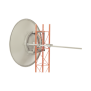 Antena altamente direccional / Distancia de hasta 100 km / Ganancia de 36 dBi / 4.9 - 6.5 GHz / Conectores N-Hembra / incluye montaje para torre y montaje estabilizador para fuertes vientos.  