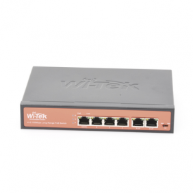 Switch PoE No administrable / PoE de Largo Alcance Hasta 250m / 4 Puertos PoE 10/100Mbps (Puerto 1 Hasta 60W, Puertos 2,3 y 4 Hasta 30W) + 2 Puertos 10/100Mbps Uplink / Presupuesto 65 W / Plug and Play