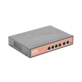 Switch PoE (802.3af/at/bt) / No administrable de largo alcance / Hasta 250m / 4x10/100Mbps (PoE) + 2x10/100Mbps Uplink /