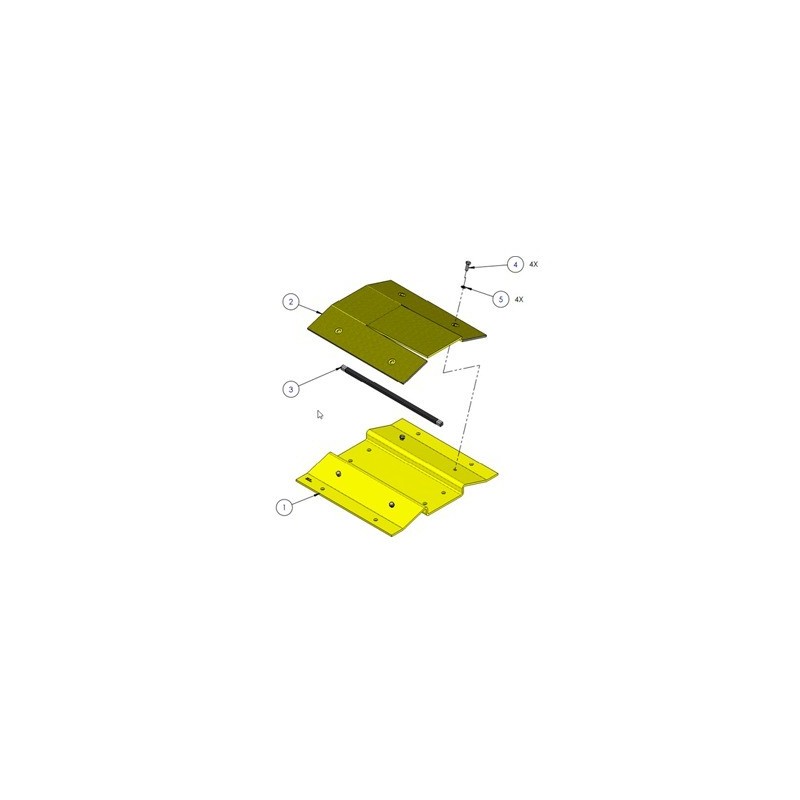 Adaptador de picos para barrera 1603-180 / Permite agregar hasta 4 secciones de 90 cm de picos poncha llantas a la barrera DKS 1603-180