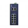 Switch Industrial Administrable Capa 2, 8 Puertos 10/100/1000T, 2 Puertos SFP 1G / 2.5 G BASE X