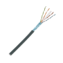 Bobina de Cable Planta Externa con Gel, de 4 pares, Cat6A, Blindado F/UTP, Color Negro, 305m