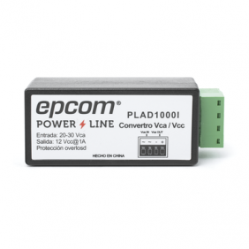 (2 en 1) Convertidor de Energía 24 Vca a 12 Vcc (CA a CD) y Filtro Contra Ruido para Cámaras / Voltaje de Entrada 20~30 Vca / Salida 12Vcc @ 1 A / ENVIO DE ENERGIA A LARGAS DISTANCIAS / Terminales Tipo Tornillo. 