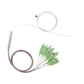 Splitter (Divisor Óptico) tipo PLC, de 1x8, conectores SC/APC de salida