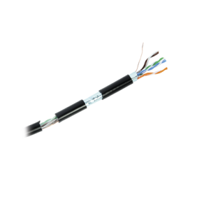 Bobina de cable de 305 Metros Cat6+ CALIBRE 23 Exterior Blindado tipo FTP para CLIMAS EXTREMOS, UL, color Negro Función
