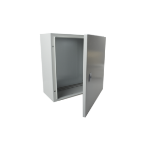 Gabinete de Acero IP66 Uso en Intemperie (400 x 400 x 200 mm) con Placa Trasera Interior de Metal y Compuerta Inferior