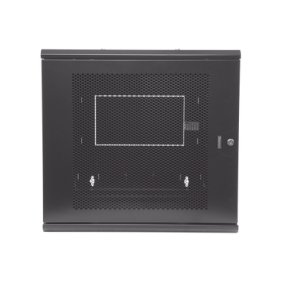 Gabinete PanZone de Montaje en Pared, de 19in, Puerta Ventilada, 12 UR, 635mm de Profundidad, Color Negro