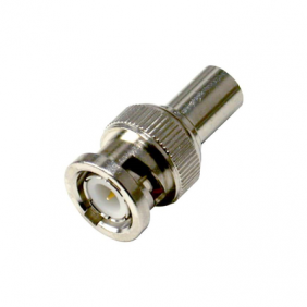 Carga Coaxial Terminal de 75 Ohm para CCTV, 1/2 Watt, en Conector BNC Macho, Níquel/ Oro/ Delrin.