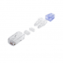 Plug RJ45 Cat6, Para Cable UTP de Calibre 23-24 AWG, Chapado en Oro de 50 micras, Paquete de 100 piezas