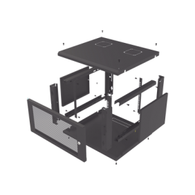 Gabinete de Pared Fijo, Puerta Perforada, Rack 19" de 6 UR (600 x 355 x 523 mm)(An x Al x Prof.)