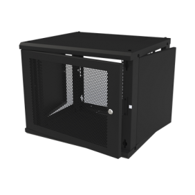 Gabinete de Pared Fijo, Puerta Perforada, con Rack de 19in, 9 Unidades de Rack