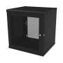 Gabinete de Pared Fijo, Puerta Perforada, Rack 19in,  de 12 Unidades de Rack