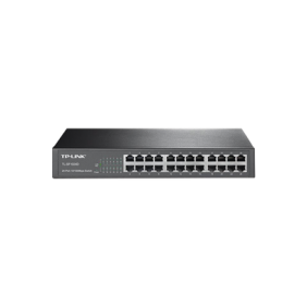 Switch no administrable de 24 puertos 10/100 Mbps para escritorio/rack