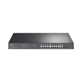 Switch no administrable de 16 puertos 10/100/1000Mbps y PoE af/at, 2 puertos SFP hasta 250W.