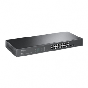 Switch Omada SDN Administrable / 16 puertos Gigabit y 2 puertos SFP / Funciones sFlow, QinQ y QoS / Administración centralizada