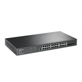 Switch Omada SDN Administrable / 24 puertos Gigabit y 4 puertos SFP / Funciones sFlow, QinQ y QoS / Administración centralizada