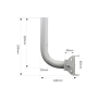 Montaje universal flexible para instalación en poste o pared, compatible con equipos Ubiquiti, Mimosa, Cambium y Altai 