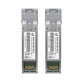 UFiber Módulo SFP+ 10G, transceptor MiniGibic MultiModo 10 Gbps, distancia 300m, conectores LC, paquete de 2 piezas