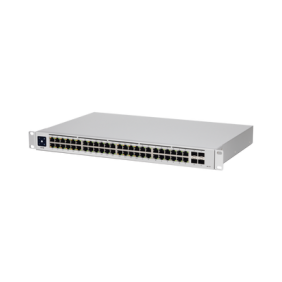 UniFi Switch USW-48-POE, Capa 2 de 48 puertos (32 puertos PoE 802.3af/at + 16 puertos Gigabit) + 4 puertos 1G SFP, 195W, pantalla informativa