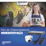 KIT TurboHD 1080p / DVR 4 Canales / 4 Cámaras Eyeball (exterior 2.8 mm) / Transceptores / Conectores / Fuente de Poder Profesional