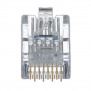 Plug RJ45 Cat5e, Para Cable UTP de Calibres 24-26 AWG, Chapado en Oro de 50 micras, Paquete de 100 piezas