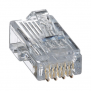 Plug RJ45 Cat5e, Para Cable UTP de Calibres 24-26 AWG, Chapado en Oro de 50 micras, Paquete de 100 piezas