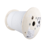 Bobina de Cable Blindado F/UTP de 4 Pares, Cat6A, Soporte de Aplicaciones 10GBase-T, LSZH (Libre de Gases Tóxicos), Color Blanco, 305m