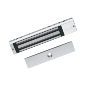 Chapa Magnética de 617 Lbs (280 Kg) / Montaje en Puerta Normal o de Vidrio / Certificado CE /  Uso en Interior / Indicador LED