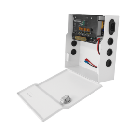 Fuente de Poder Profesional de 12 Vcc @ 4 A / Soporta 4 Cámaras / Capacidad de Batería de Respaldo (No Incluída) / Voltaje de Entrada 96-264 Vca